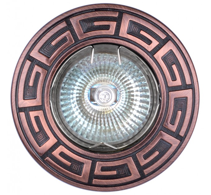 LIGHTEX ЛУНА RL HL502RAB MR16 GX5.3 MAX.7W LED АЛУМИНИЕВА СТАЦИОНАРНА Ф87MM/CUT 60MM АНТИЧНО ЧЕРВЕНО LIGHTEX