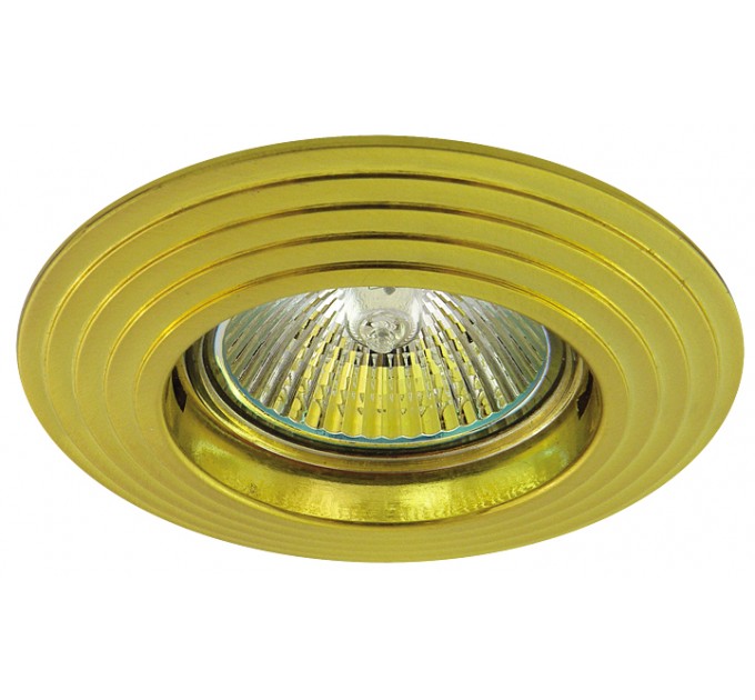 LIGHTEX ЛУНА RL HL704SG MR16 GX5.3 АЛУМИНИЕВА СТАЦИОНАРНА Ф91MM/CUT 65MM МАТИРАНО ЗЛАТО