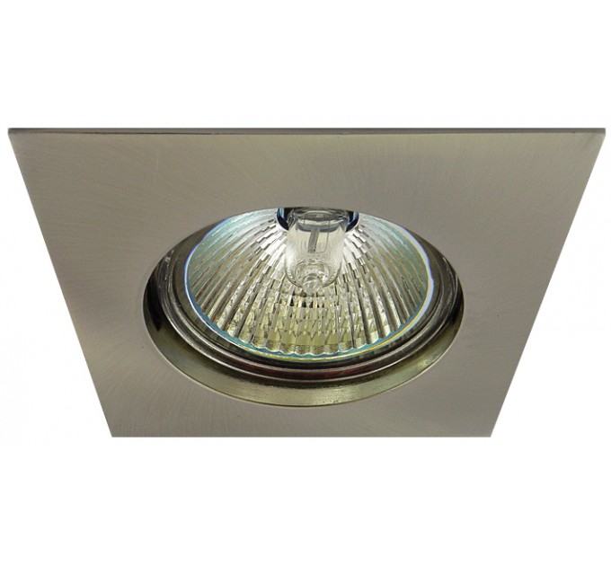 LIGHTEX ЛУНА RL HL1001SN MR16 GX5.3 MAX.7W LED АЛУМИНИЕВА СТАЦИОНАРНА КВАДРАТ 77X77MM/CUT 60MM МАТИРАН НИКЕЛ LIGHTEX