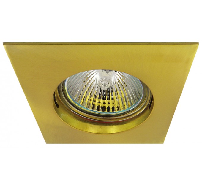 LIGHTEX ЛУНА RL HL1002SG MR16 GX5.3 MAX.7W LED АЛУМИНИЕВА СТАЦИОНАРНА КВАДРАТ 77X77MM/CUT 60MM МАТИРАНО ЗЛАТО LIGHTEX