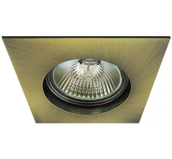 LIGHTEX ЛУНА RL HL1004GAB MR16 GX5.3 АЛУМИНИЕВА СТАЦИОНАРНА КВАДРАТ 77X77MM/CUT 60MM КВАДРАТ АНТИЧНО ЗЕЛЕНО LIGHTEX