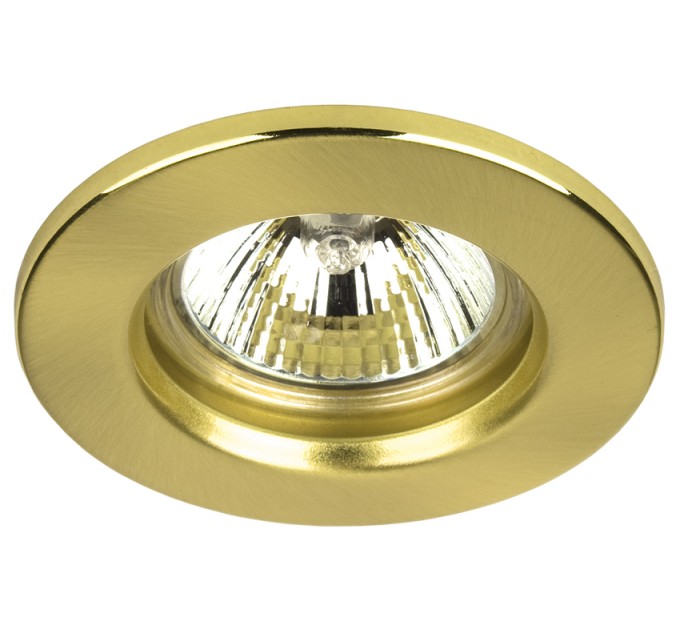 LIGHTEX ЛУНА RL HL3005SG MR16 GX5.3 MAX.7W LED СТОМАНЕНА СТАЦИОНАРНА Ф81MM/CUT 60MM МАТИРАНО ЗЛАТО LIGHTEX