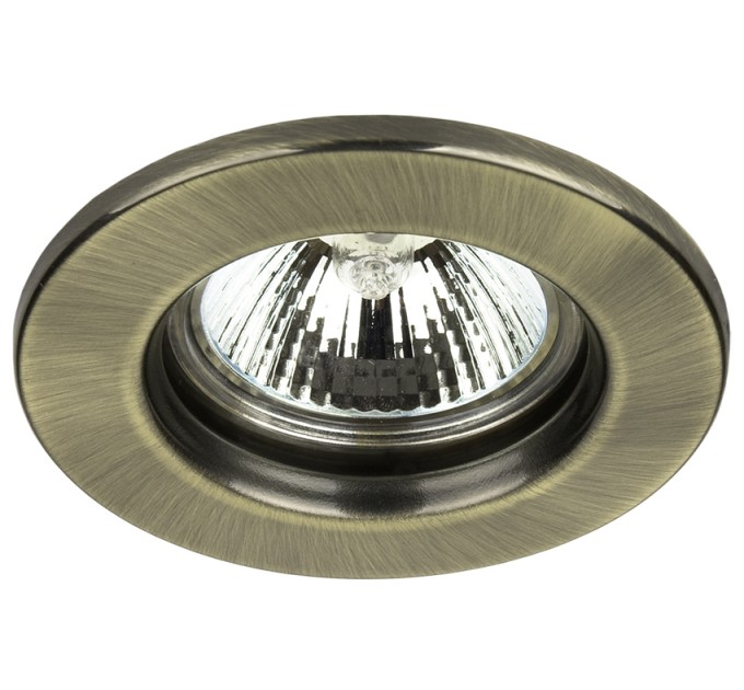 LIGHTEX ЛУНА RL HL3006GAB MR16 GX5.3 MAX.7W LED СТОМАНЕНА СТАЦИОНАРНА Ф81MM/CUT 60MM АНТИЧНО ЗЕЛЕНО LIGHTEX