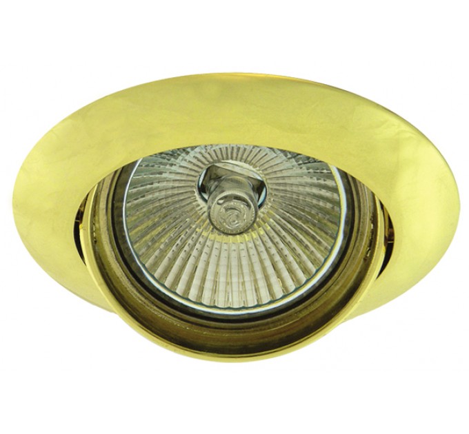 LIGHTEX ЛУНА RL HL202G MR16 GX5.3 MAX.7W LED АЛУМИНИЕВА ПОДВИЖНА Ф84MM/CUT 75MM ЗЛАТО LIGHTEX