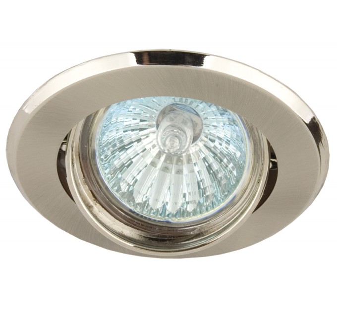 LIGHTEX ЛУНА RL HL401SNN MR16 GX5.3 MAX.7W LED АЛУМИНИЕВА ПОДВИЖНА Ф86MM/CUT 75MM МАТИРАН НИКЕЛ LIGHTEX