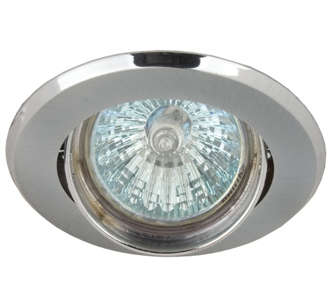 LIGHTEX ЛУНА RL HL402SCHCH MR16 GX5.3 MAX.7W LED АЛУМИНИЕВА ПОДВИЖНА Ф86MM/CUT 75MM МАТИРАН НИКЕЛ+ХРОМ LIGHTEX