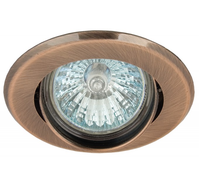 LIGHTEX ЛУНА RL HL406RAB MR16 GX5.3 MAX.7W LED АЛУМИНИЕВА ПОДВИЖНА Ф86MM/CUT 75MM АНТИЧНО ЧЕРВЕНО LIGHTEX