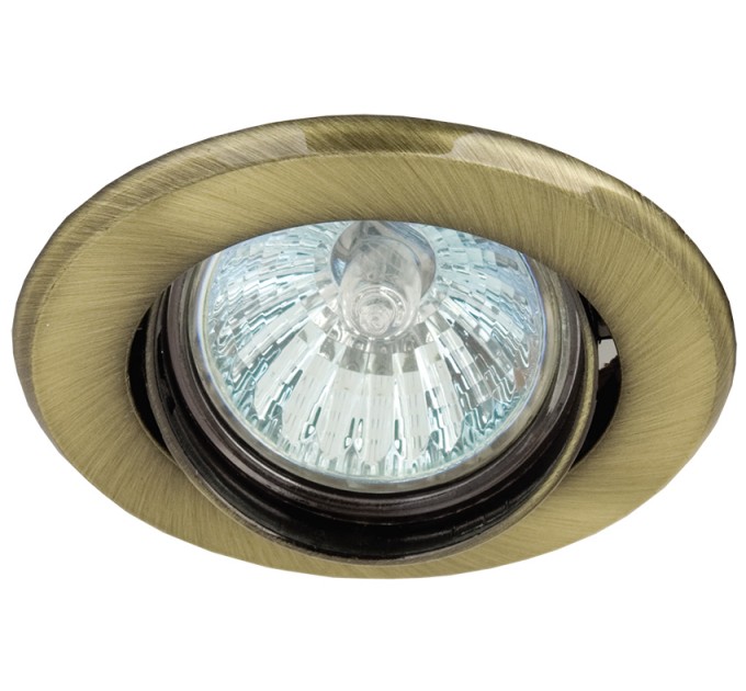 LIGHTEX ЛУНА RL HL407GAB MR16 GX5.3 MAX.7W LED АЛУМИНИЕВА ПОДВИЖНА Ф86MM/CUT 75MM АНТИЧНО ЗЕЛЕН LIGHTEX