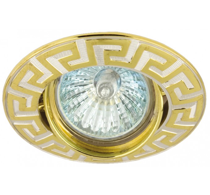 LIGHTEX ЛУНА RL HL600PSG MR16 GX5.3 АЛУМИНИЕВА ПОДВИЖНА Ф90MM/CUT 75MM ПЕРЛЕНО СРЕБРО СЪС ЗЛАТО LIGHTEX