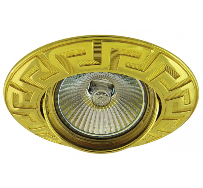 LIGHTEX ЛУНА RL HL601G MR16 GX5.3 MAX.7W LED АЛУМИНИЕВА ПОДВИЖНА Ф90MM/CUT 75MM ЗЛАТО LIGHTEX