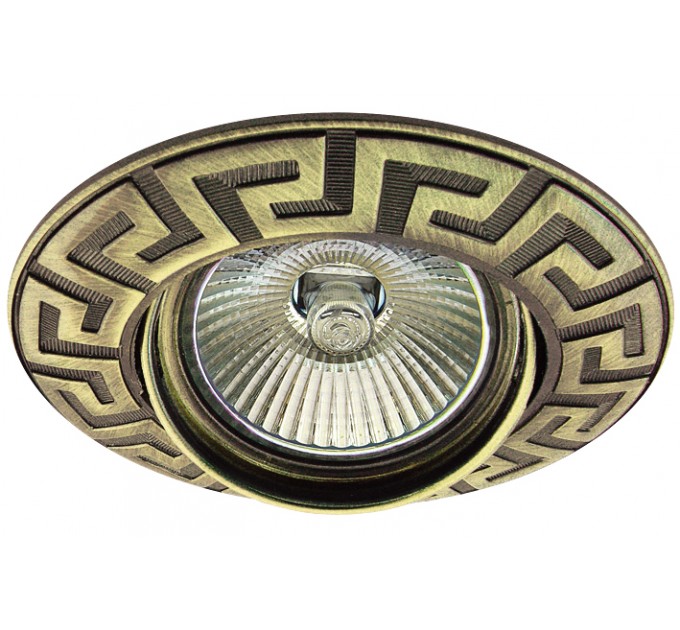 LIGHTEX ЛУНА RL HL602GAB MR16 GX5.3 MAX.7W LED АЛУМИНИЕВА ПОДВИЖНА Ф90MM/CUT 75MM АНТИЧНО ЗЕЛЕНО LIGHTEX