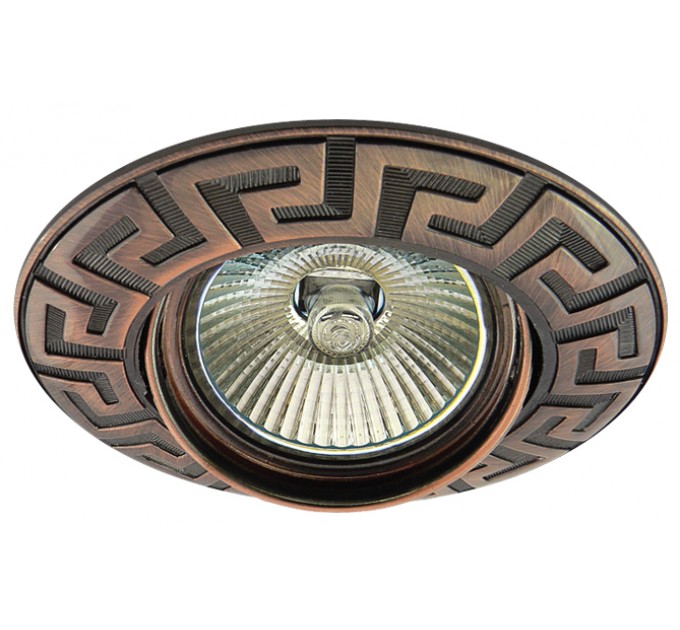 LIGHTEX ЛУНА RL HL603RAB MR16 GX5.3 MAX.7W LED АЛУМИНИЕВА ПОДВИЖНА Ф90MM/CUT 75MM АНТИЧНО ЧЕРВЕНО LIGHTEX