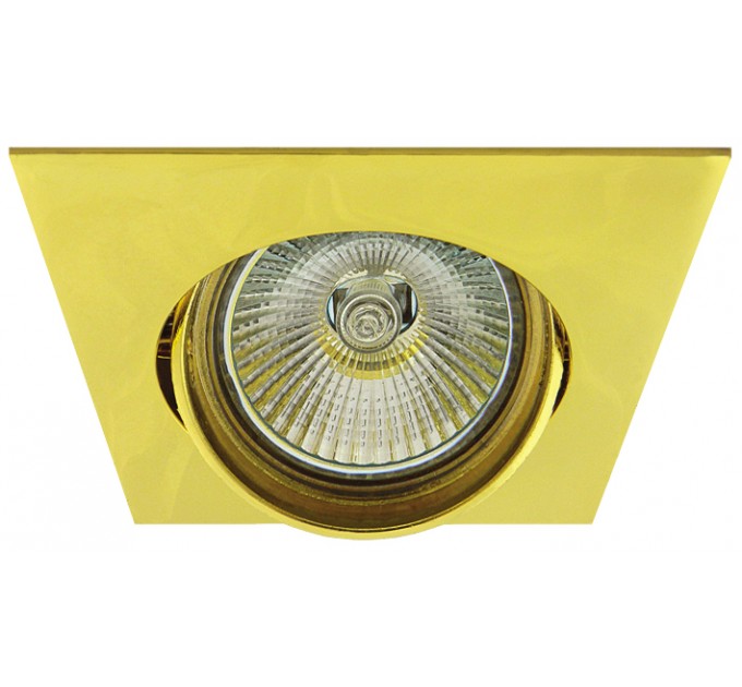 LIGHTEX ЛУНА RL H1101G MR16 GX5.3 MAX.7W LED АЛУМИНИЕВА ПОДВИЖНА КВАДРАТ 84X84MM/CUT 75MM ЗЛАТО LIGHTEX