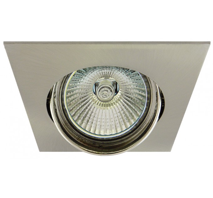 LIGHTEX ЛУНА RL HL1102SN MR16 GX5.3 MAX.7W LED АЛУМИНИЕВА ПОДВИЖНА КВАДРАТ 84X84MM/CUT 75MM МАТИРАН НИКЕЛ LIGHTEX
