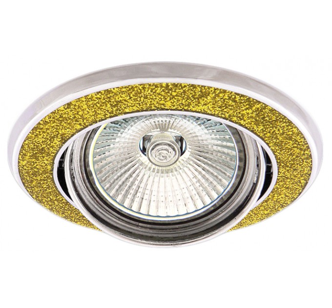 LIGHTEX ЛУНА RL HL4602SY MR16 GX5.3 MAX.7W LED АЛУМИНИЕВА ПОДВИЖНА Ф85MM/CUT 75MM ЖЪЛТА LIGHTEX