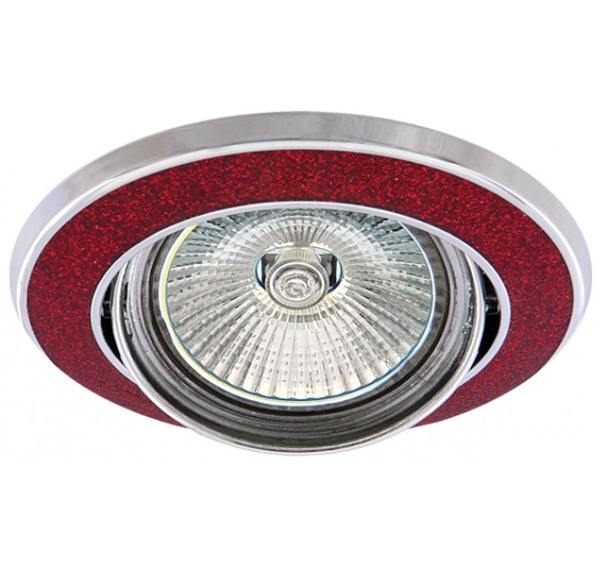 LIGHTEX ЛУНА RL HL4603SR MR16 GX5.3 MAX.7W LED АЛУМИНИЕВА ПОДВИЖНА Ф85MM/CUT 75MM ЧЕРВЕНА LIGHTEX