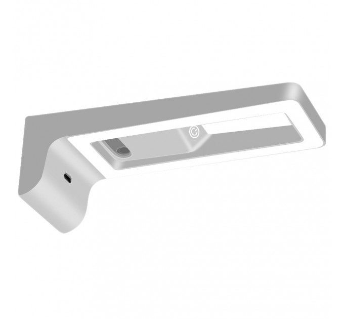 LIGHTEX LED МЕБЕЛНА ЛУНА KIKO 3W 240LM 4000K 12V DC L160MM W65MM H50MM TYPE C + TOUCH SWITCH СИВА LIGHTEX