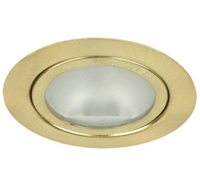 LIGHTEX МЕБЕЛНА ЛУНА RL HL4514SG G4 20W АЛУМИНИЕВА Ф72MM/CUT 58MM МАТИРАНО ЗЛАТО С ЛАМПА LIGHTEX