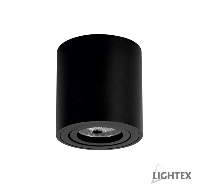 LIGHTEX ЛУНА ЗА ВЪНШЕН МОНТАЖ 1 GU10 MAX.7W LED КРЪГ ЧЕРНА Ф80 LIGHTEX