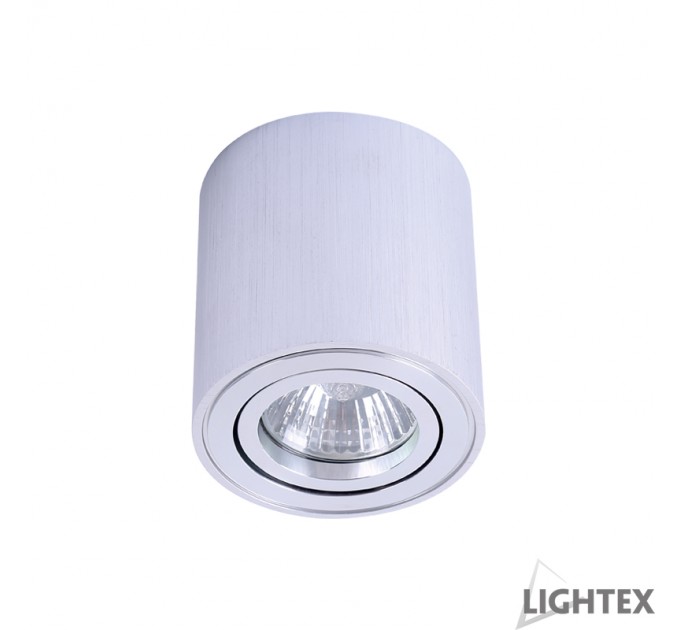 LIGHTEX ЛУНА ЗА ВЪНШЕН МОНТАЖ 1 GU10 MAX.7W LED КРЪГ САТЕН ХРОМ Ф85 LIGHTEX