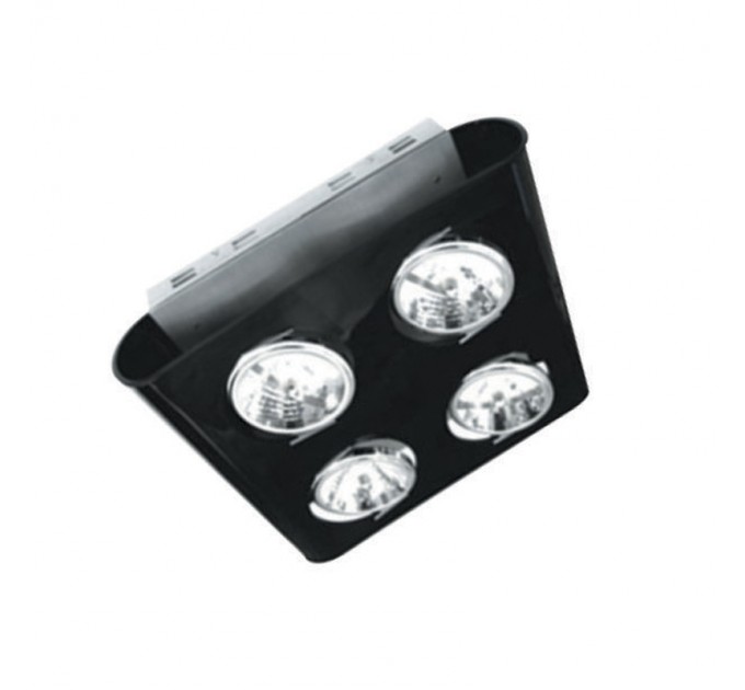 LIGHTEX ОСВЕТИТЕЛНО ТЯЛО 4ХAR111 АКРИЛ ЧЕРНО С ТРАНСФОРМАТОР 105W+105W LIGHTEX