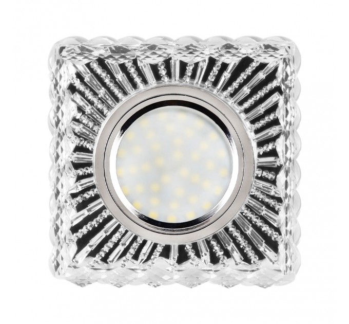 LIGHTEX ЛУНА СТАЦИОНАРНА КВАДРАТНА АКРИЛ С LED ЛЕНТА 3W 4000K MR16 MAX.7W LED 90X90MM/CUT 65MM LIGHTEX