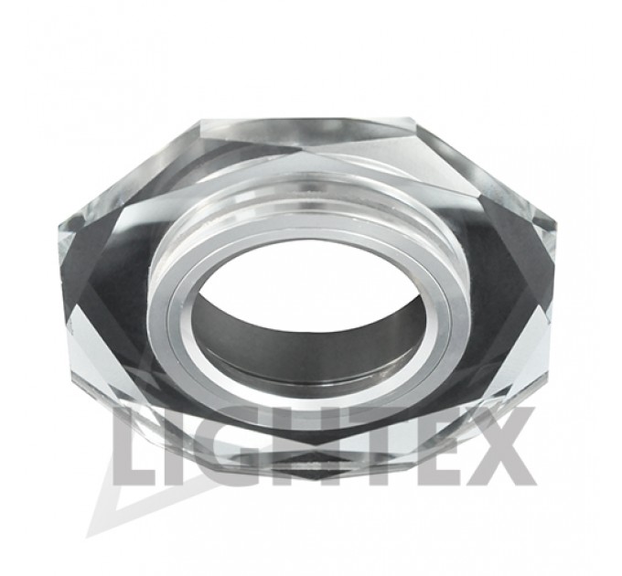 LIGHTEX ЛУНА СТАЦИОНАРНА ШЕСТОЪГЪЛНА СТЪКЛО ПРОЗРАЧНО LS400122 MR16 MAX.7W LED Ф90MM/CUT 65MM LIGHTEX