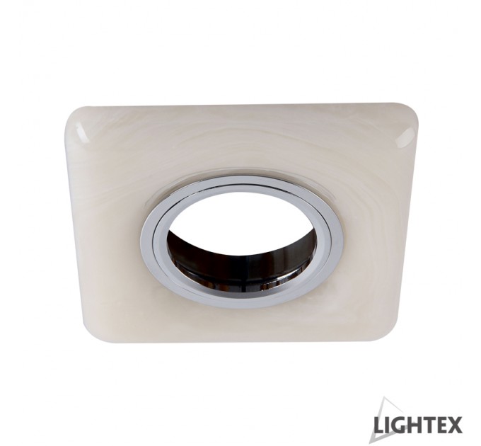 LIGHTEX ЛУНА СТАЦИОНАРНА КВАДРАТНА ЕПОКСИДНА СМОЛА С LED ЛЕНТА 3W 4000K 330LM LS500201+ MR16 MAX.7W LED 100X100MM/CUT 65MM LIGHTEX