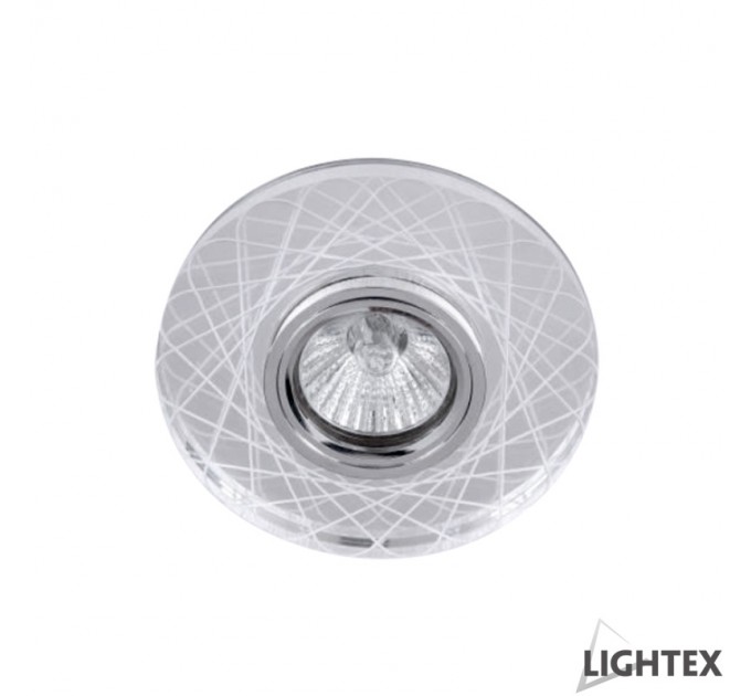 LIGHTEX ЛУНА СТАЦИОНАРНА КРЪГЛА ПРОЗРАЧЕН АКРИЛ С LED ЛЕНТА 3W 4000K 170LM LS500175 MR16 MAX.7W LED Ф120X20MM/CUT 65MMLIGHTEX