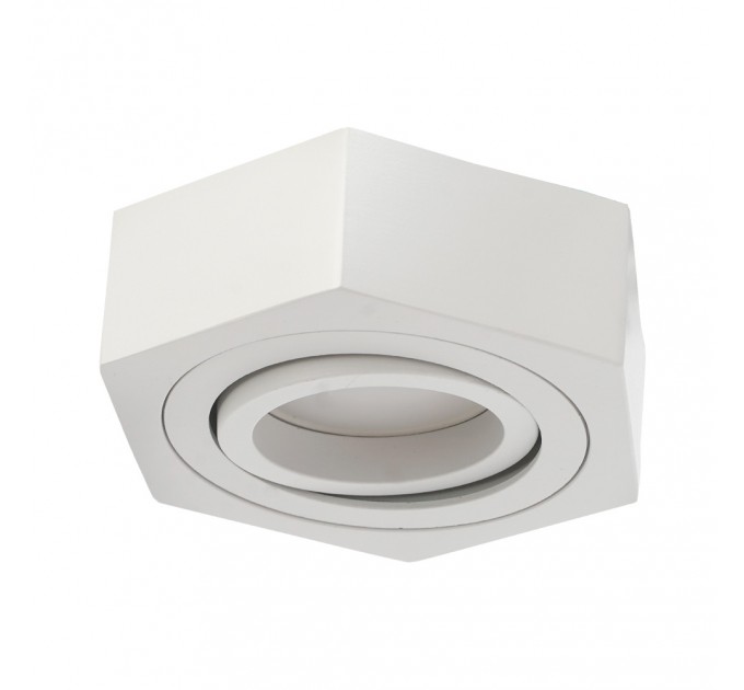 LIGHTEX ЛУНА NANO ЗА ВГРАЖДАНЕ 220V GU10 MAX 7W БЯЛА ШЕСТОЪГЪЛНА 100Х30MM/CUT 60MM LIGHTEX