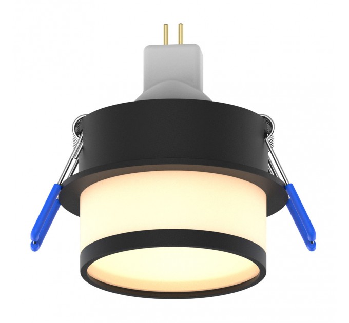 LIGHTEX ЛУНА СТАЦИОНАРНА КРЪГЛА GX5.3 MAX 7W ЧЕРНА +АКРИЛ 68X44MM/CUT 62MM LIGHTEX