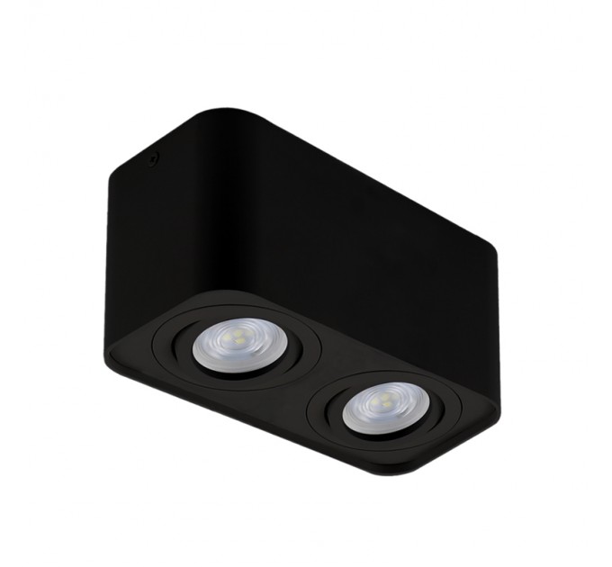 LIGHTEX ЛУНА ЗА ВЪНШЕН МОНТАЖ TOUCAN 2XGU10 MAX.7W LED ОВАЛ ЧЕРНА 93Х180Х105ММ LIGHTEX