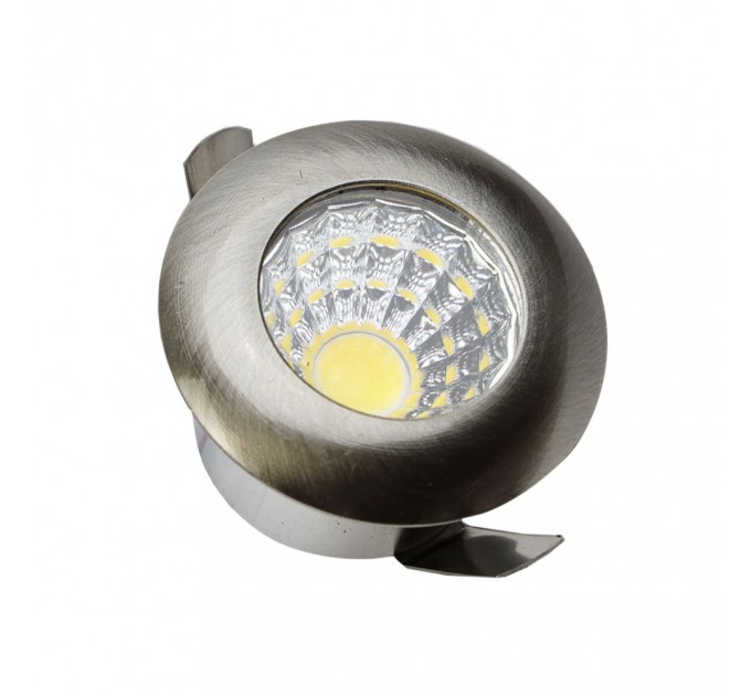 LIGHTEX ЗВЕЗДНО НЕБЕ HL0091SN 220V 1W 4000K АЛУМИНИЙ Ф32/CUT 28MM ХРОМ МАТ LIGHTEX