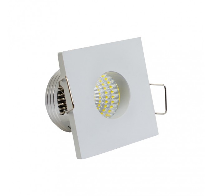 LIGHTEX ЗВЕЗДНО НЕБЕ HL0092WH 220V 1W 4000K КВАДРАТ АЛУМИНИЙ 40X40MM/CUT 30MM БЯЛ LIGHTEX