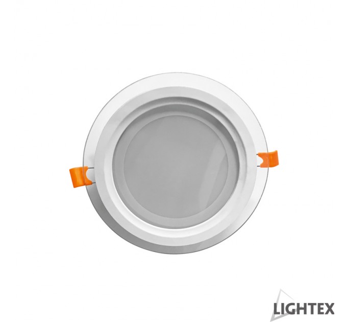 LIGHTEX LED ЛУНА БЯЛА ВЛАГОЗАЩИТЕНА СТЪКЛО 220V 6W IP44 NW 4000K 480LM Ф100 CUT 75 LIGHTEX