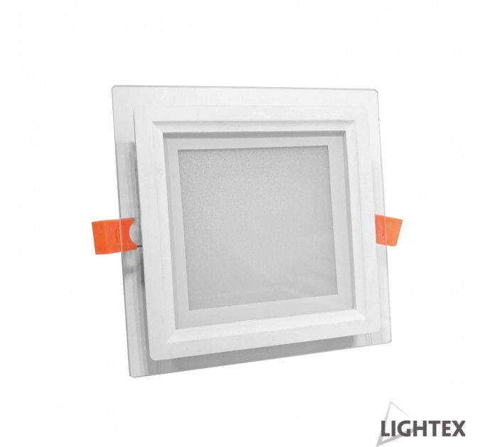 LIGHTEX LED ЛУНА БЯЛА ВЛАГОЗАЩИТЕНА СТЪКЛО 220V 12W IP44 NW 4000K 960LM 125X125 LIGHTEX