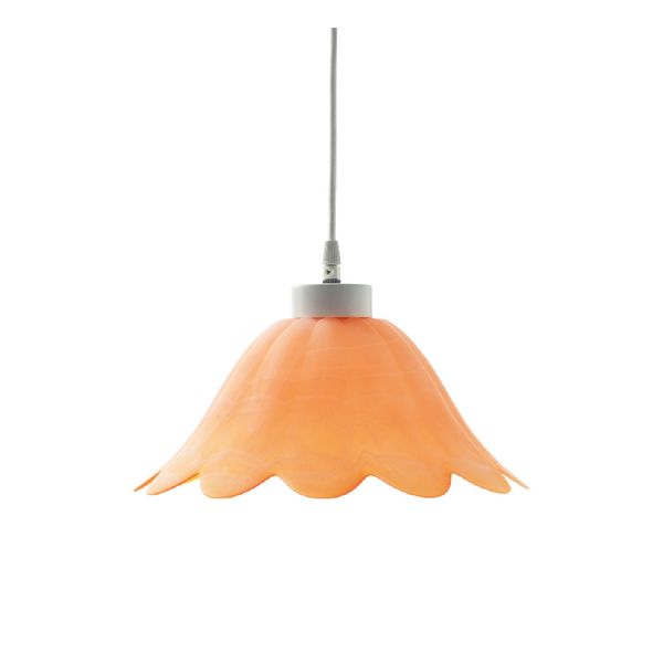 ACA LIGHTING UNDER GLASS NO 309 Φ30 W.ALABASTER ORANGE SATIN MANDALAY ACA-3094OR