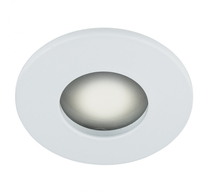 LIGHTEX ВЛАГОЗАЩИТЕНА ЛУНА АЛУМИНИЕВА С МАТИРАНО СТЪКЛО БЯЛА Ф80MM/CUT 75MM MR16-80 IP44 LIGHTEX