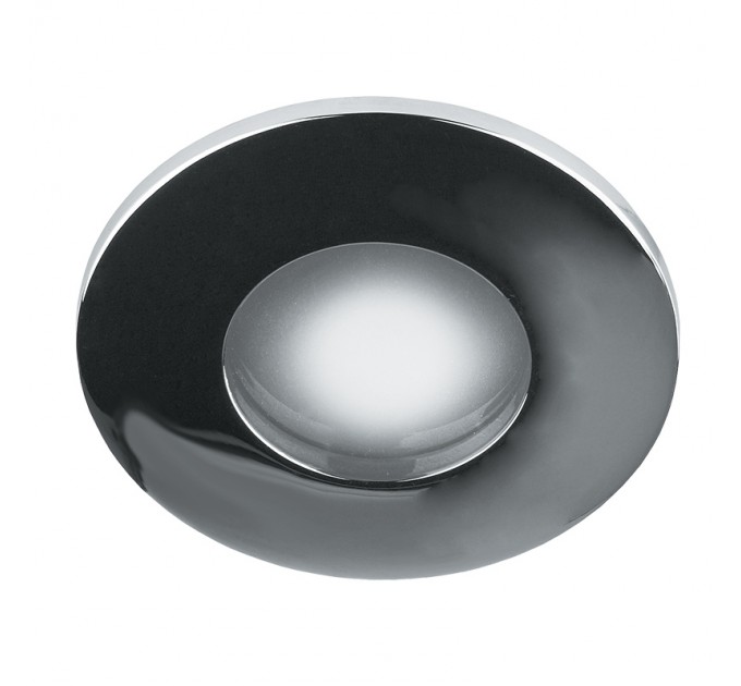 LIGHTEX ВЛАГОЗАЩИТЕНА ЛУНА АЛУМИНИЕВА С МАТИРАНО СТЪКЛО ХРОМ Ф80MM/CUT 75MM MR16-80 IP44 LIGHTEX