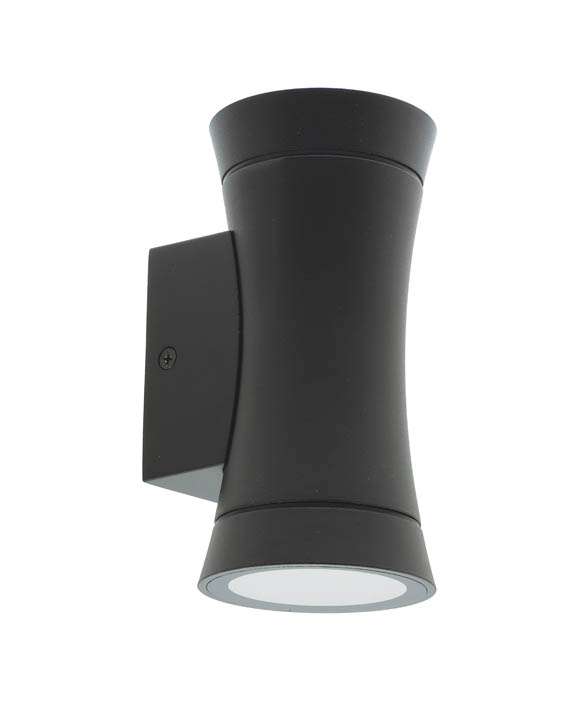 VITO ФАСАДЕН АПЛИК MULIER 2D GU10 ДВУПОСОЧНO ОСВЕТЯВАНЕ Φ70X148X87MM IP44 ПЛАСТМАСА ЧЕРЕН ЦВЯТ 3230300