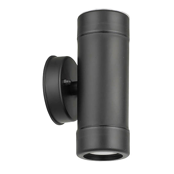 VITO ФАСАДЕН АПЛИК VEGAS P1 GU10 ДВУПОСОЧНO ОСВЕТЯВАНЕ Φ80X160MM IP44 ПЛАСТМАСА ЧЕРЕН ЦВЯТ 3230320