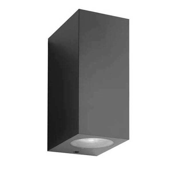 VITO ФАСАДЕН АПЛИК ADRIA SQC2 GU10 ДВУПОСОЧНO ОСВЕТЯВАНЕ 92X160X70MM IP54 ПЛАСТМАСА ЦВЯТ АНТРАЦИТ 3230520