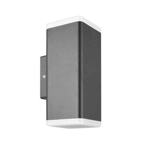 VITO LED ФАСАДЕН АПЛИК ADRIA SQL2 8W 480LM 4000K (НЕУТРАЛНА СВЕТЛИНА) IP65 76X200X99MM ДВУПОСОЧНO ОСВЕТЯВАНЕ ЦВЯТ АНТРАЦИТ 3230580