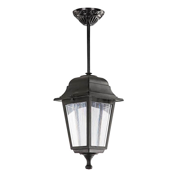 VITO ГРАДИНСКИ ВИСЯЩ ФЕНЕР BERGAMO-H E27 ЧЕРЕН ЦВЯТ IP44 ПЛАСТМАСОВ 160X160X460MM ЧЕРЕН ЦВЯТ 3241870