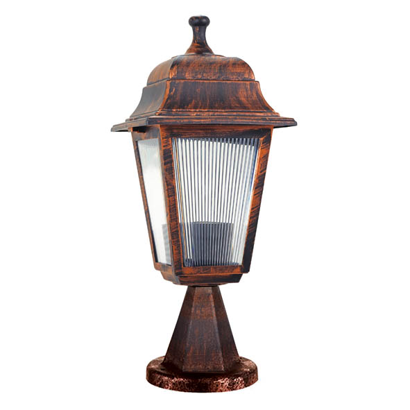 VITO ГРАДИНСКИ ФЕНЕР BERGAMO-40 E27 ЧЕРЕН ЦВЯТ IP44 ПЛАСТМАСОВ Φ170X400MM АНТИЧЕН ВИД 3241890