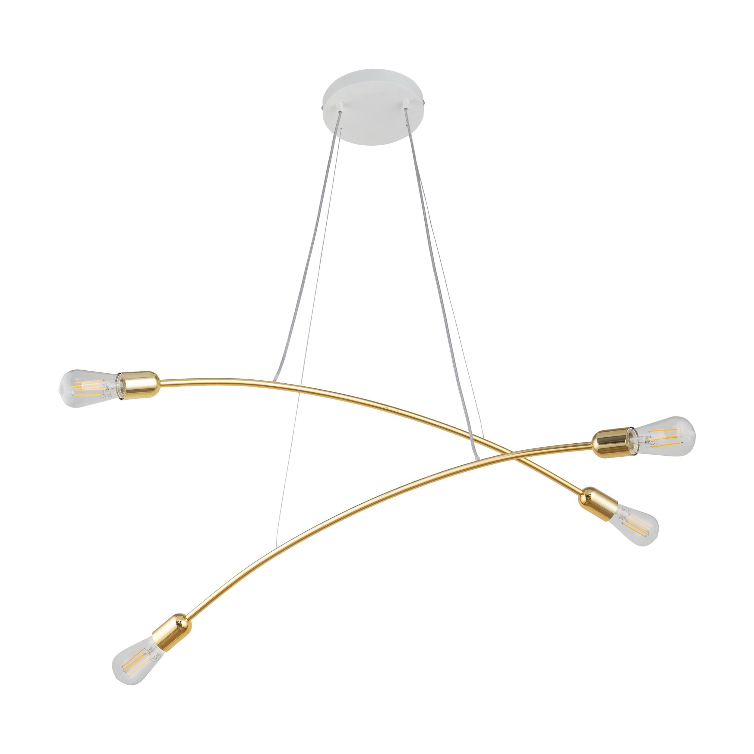 TK LIGHTING HELIX GOLD LAMPA WISZĄCA 4 PŁ