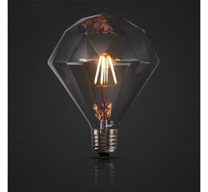 LIGHTEX LED ЛАМПА FILAMENT 6W 220V E27 DIAMOND GOLD 2700K 520LM LIGHTEX