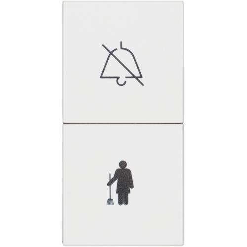 BTICINO - RG4028H Бутон Двоен Почисти/Не Безпокой 1 Модул 10А Classia Черен