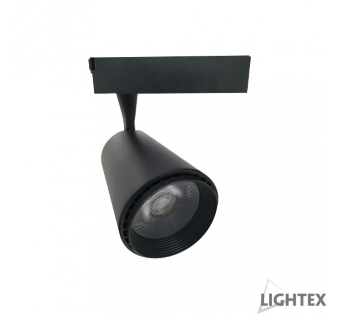LIGHTEX LED ПРОЖЕКТОР ЗА ШИНА PLUS 30W 220V 3000K/4000K/6500K 2700LM ДИМИРУЕМ ЧЕРЕН LIGHTEX