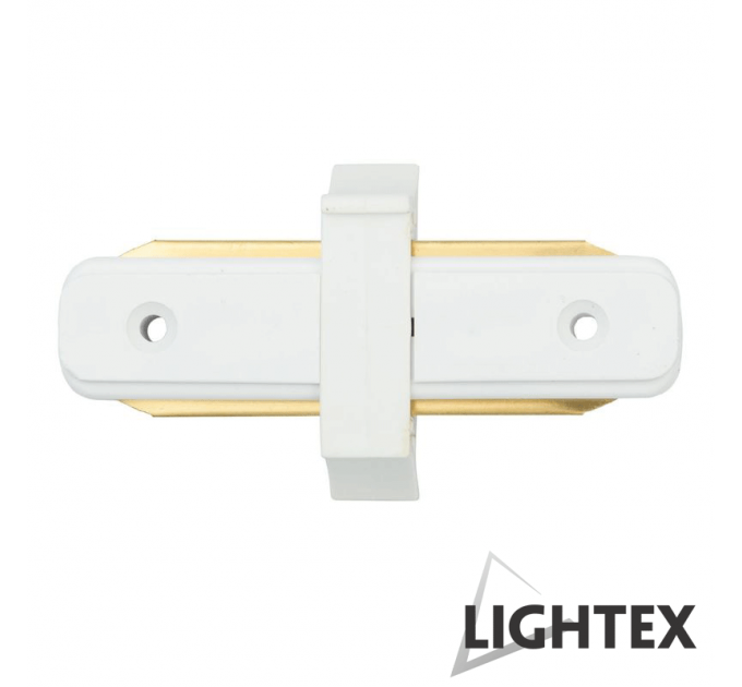LIGHTEX I CONNECT ПРАВ СЪЕДИНИТЕЛ БЯЛ ЗА МОНОФАЗНА ШИНА 2РINS LIGHTEX